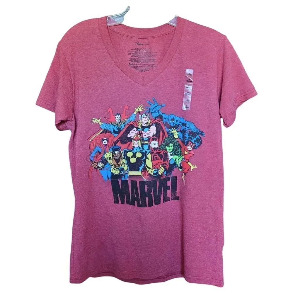 New Disney red marvel tee shirt